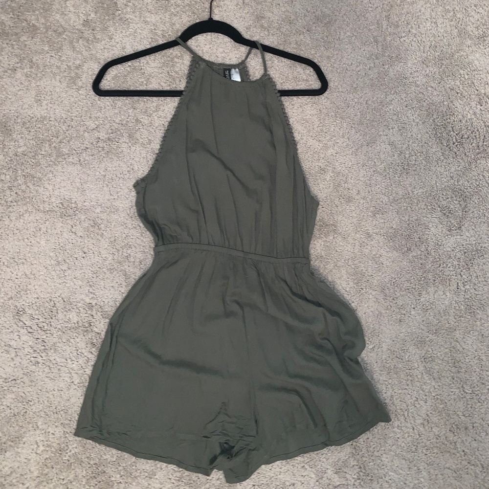 Olive green romper